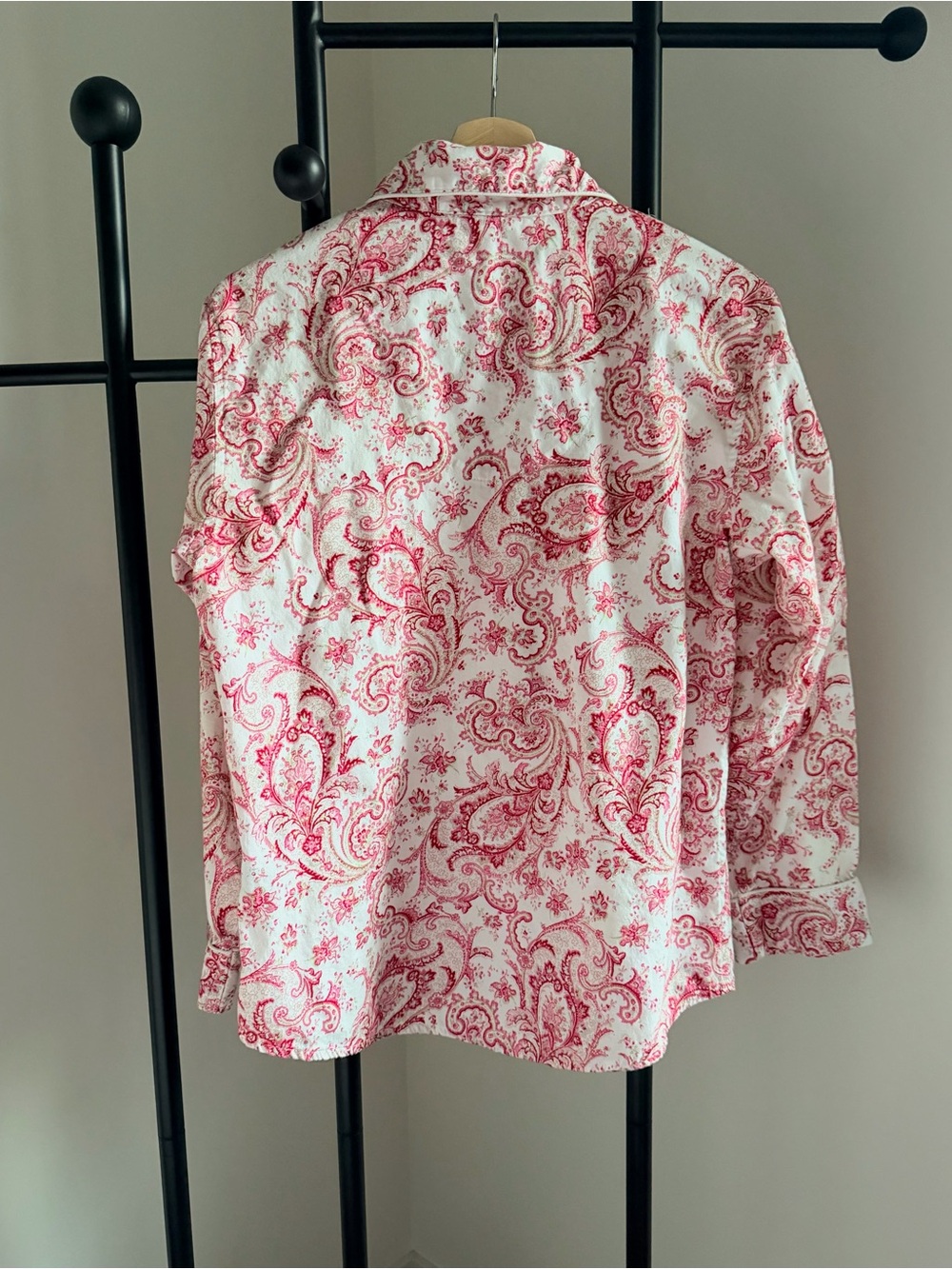 Lauren Ralph Lauren Pink Paisley Cotton Pajama Set Size Large Embroidered LRL - Picture 4 of 9